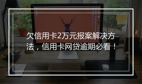 欠信用卡2万元报案解决方法，信用卡网贷逾期必看！