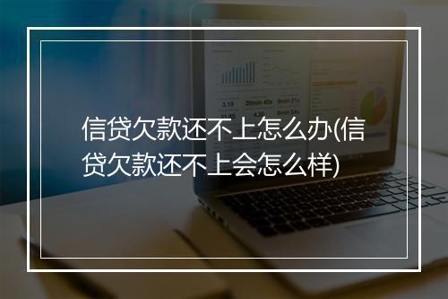 信贷欠款还不上怎么办(信贷欠款还不上会怎么样)