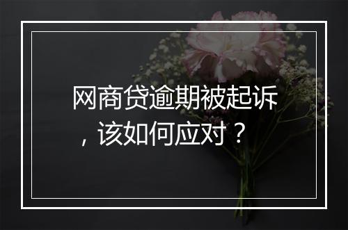 网商贷逾期被起诉，该如何应对？