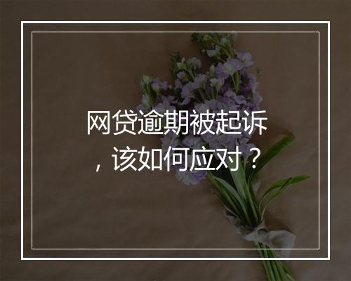 网贷逾期被起诉，该如何应对？