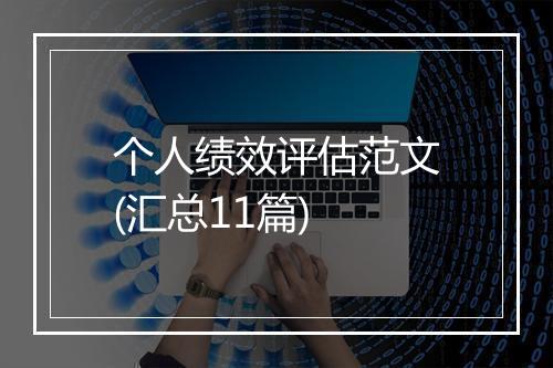 个人绩效评估范文(汇总11篇)