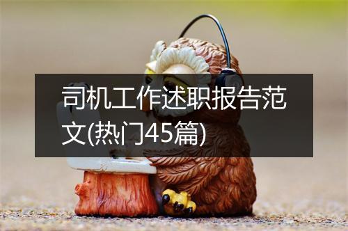 司机工作述职报告范文(热门45篇)