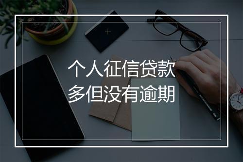个人征信贷款多但没有逾期
