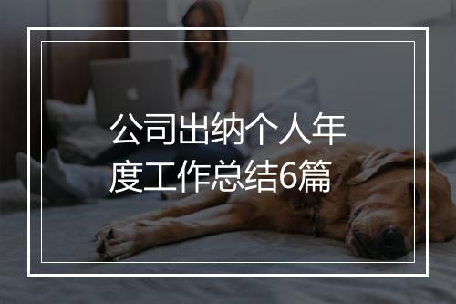 公司出纳个人年度工作总结6篇