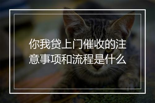 你我贷上门催收的注意事项和流程是什么