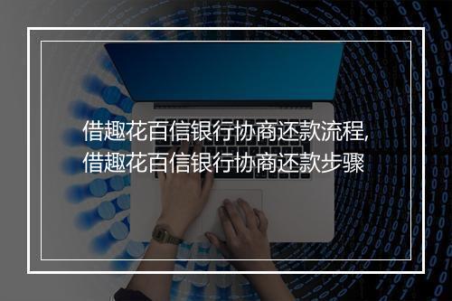 借趣花百信银行协商还款流程,借趣花百信银行协商还款步骤