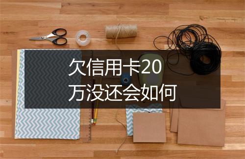 欠信用卡20万没还会如何