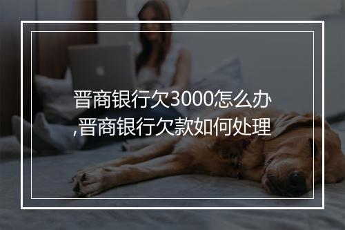 晋商银行欠3000怎么办,晋商银行欠款如何处理