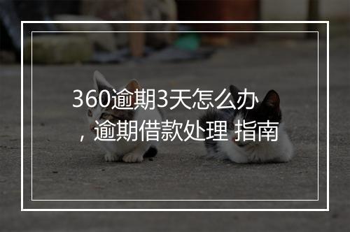 360逾期3天怎么办，逾期借款处理 指南