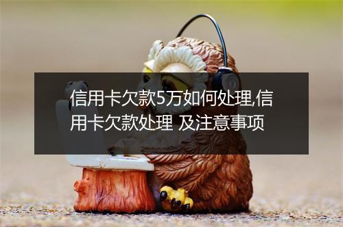 信用卡欠款5万如何处理,信用卡欠款处理 及注意事项