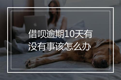借呗逾期10天有没有事该怎么办