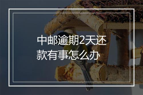 中邮逾期2天还款有事怎么办