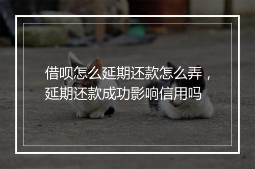 借呗怎么延期还款怎么弄，延期还款成功影响信用吗