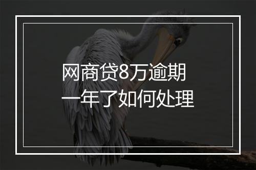 网商贷8万逾期一年了如何处理
