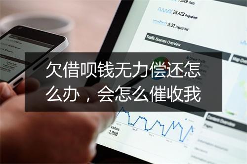 欠借呗钱无力偿还怎么办，会怎么催收我