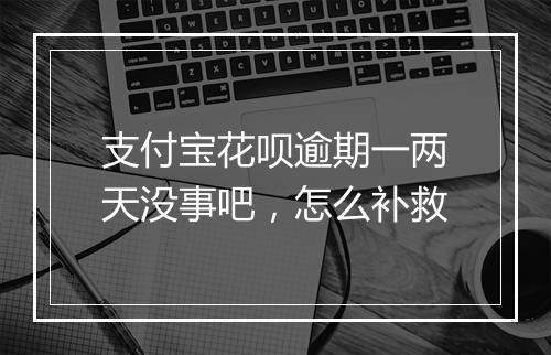 支付宝花呗逾期一两天没事吧，怎么补救