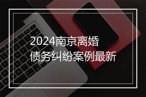2024南京离婚债务纠纷案例最新