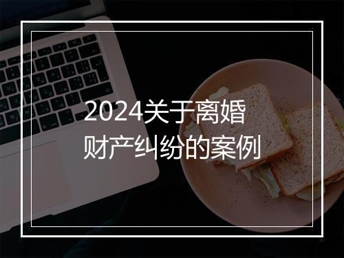 2024关于离婚财产纠纷的案例