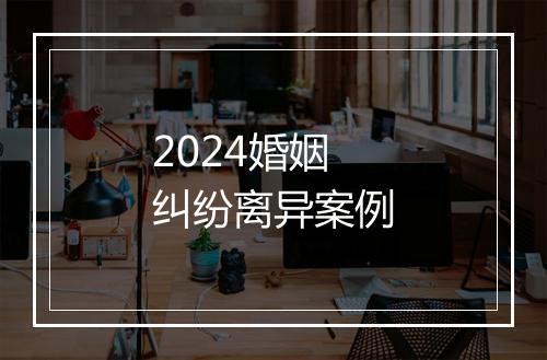 2024婚姻纠纷离异案例