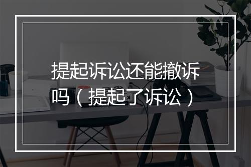 提起诉讼还能撤诉吗（提起了诉讼）