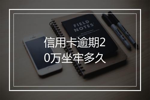 信用卡逾期20万坐牢多久