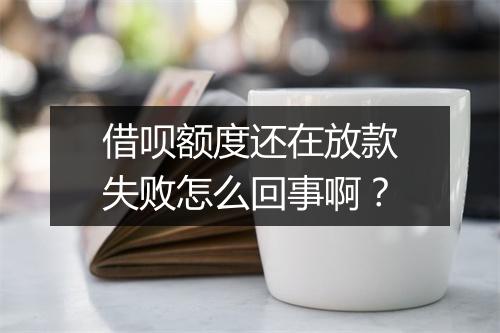 借呗额度还在放款失败怎么回事啊？