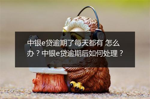 中银e贷逾期了每天都有 怎么办？中银e贷逾期后如何处理？