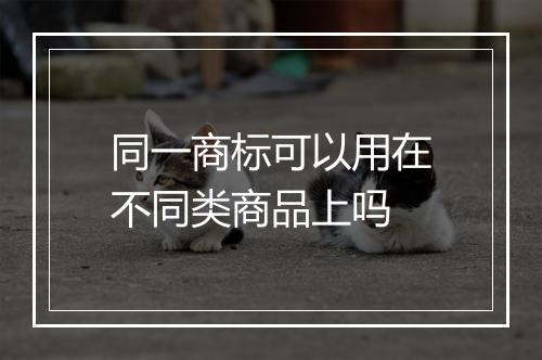 同一商标可以用在不同类商品上吗