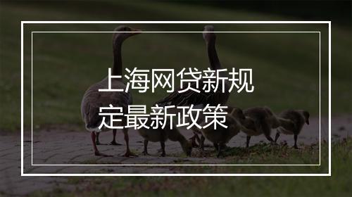 上海网贷新规定最新政策