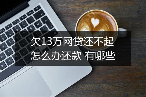 欠13万网贷还不起怎么办还款 有哪些