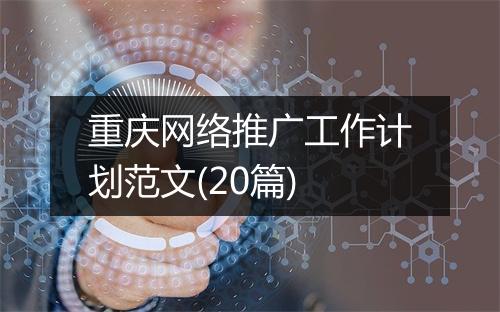 重庆网络推广工作计划范文(20篇)