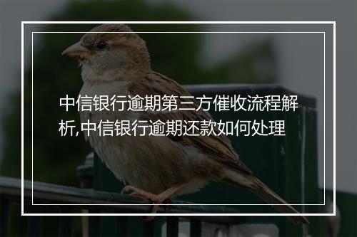 中信银行逾期第三方催收流程解析,中信银行逾期还款如何处理