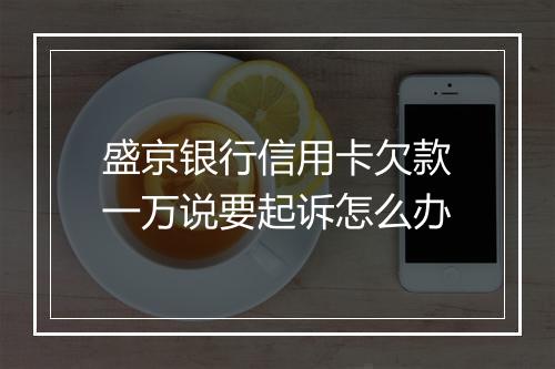 盛京银行信用卡欠款一万说要起诉怎么办