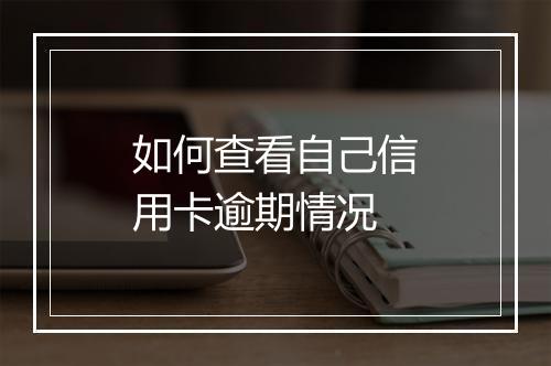 如何查看自己信用卡逾期情况