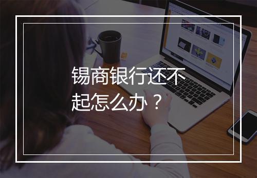 锡商银行还不起怎么办？