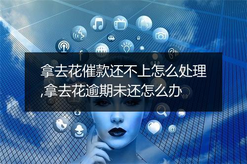 拿去花催款还不上怎么处理,拿去花逾期未还怎么办