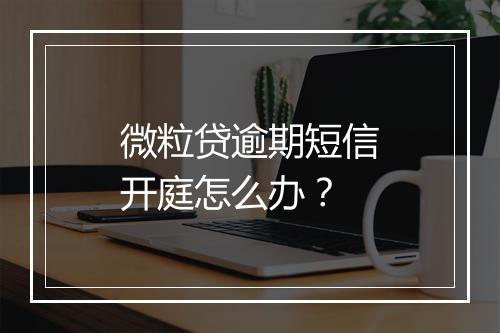 微粒贷逾期短信开庭怎么办？
