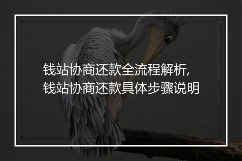 钱站协商还款全流程解析,钱站协商还款具体步骤说明