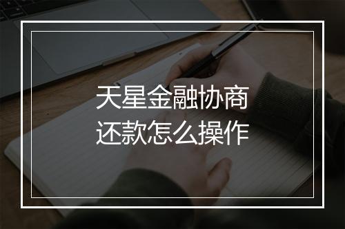 天星金融协商还款怎么操作