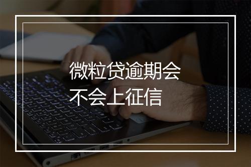 微粒贷逾期会不会上征信