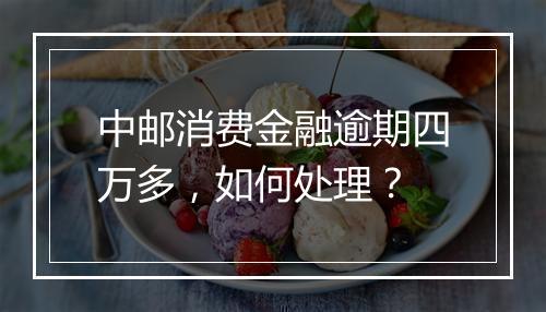 中邮消费金融逾期四万多，如何处理？