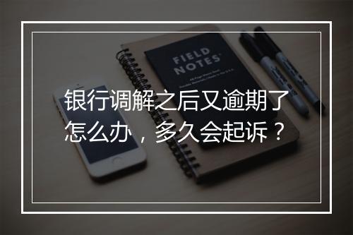 银行调解之后又逾期了怎么办，多久会起诉？