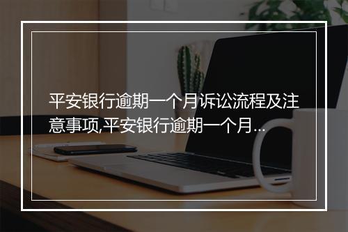 平安银行逾期一个月诉讼流程及注意事项,平安银行逾期一个月后会发生什么