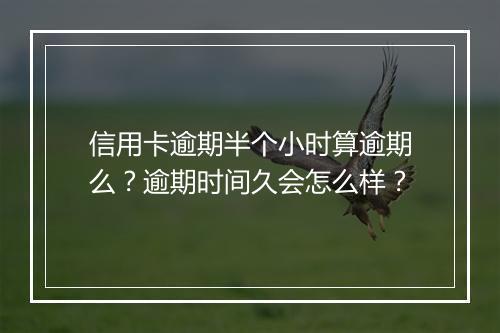 信用卡逾期半个小时算逾期么？逾期时间久会怎么样？