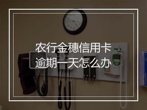 农行金穗信用卡逾期一天怎么办