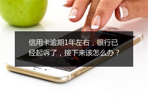 信用卡逾期1年左右，银行已经起诉了，接下来该怎么办？