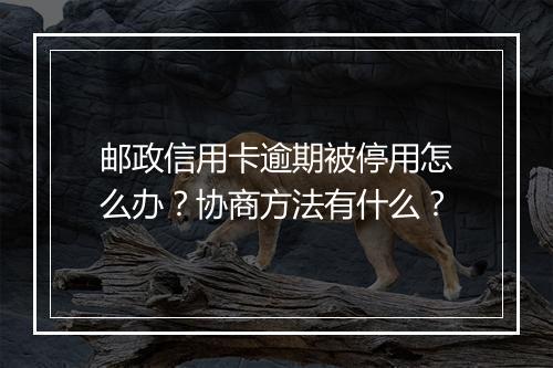 邮政信用卡逾期被停用怎么办？协商方法有什么？