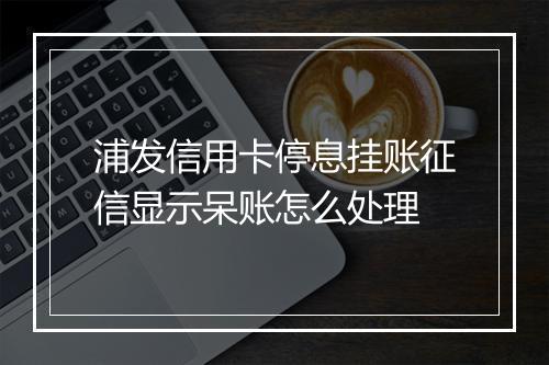 浦发信用卡停息挂账征信显示呆账怎么处理