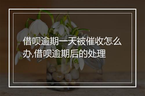 借呗逾期一天被催收怎么办,借呗逾期后的处理