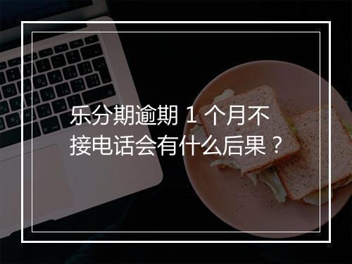 乐分期逾期 1 个月不接电话会有什么后果？